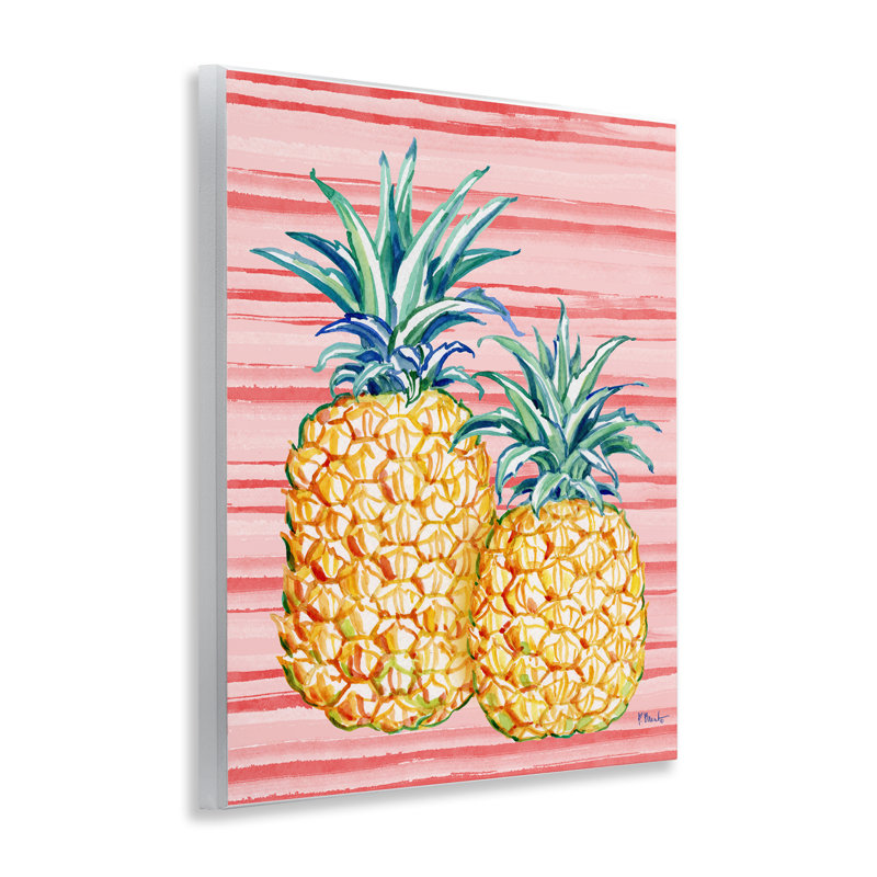 Plaque murale ananas brossé tropical, design par Paul Brent