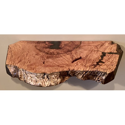 Petite tablette en bois bouclée érable