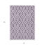 Tapis intérieur / extérieur lavable 8 pi x 10 pi mauve et ivoire