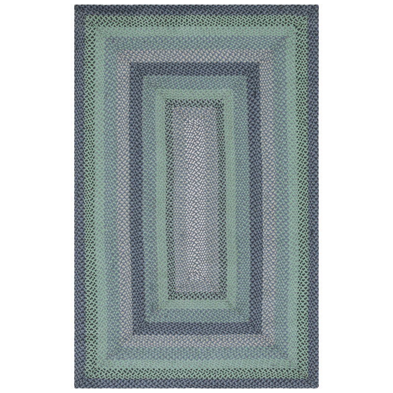 Tapis géométrique en coton tissé à plat 0,92 po Jeanelly, Rectangle 8 pi x 10 pi
