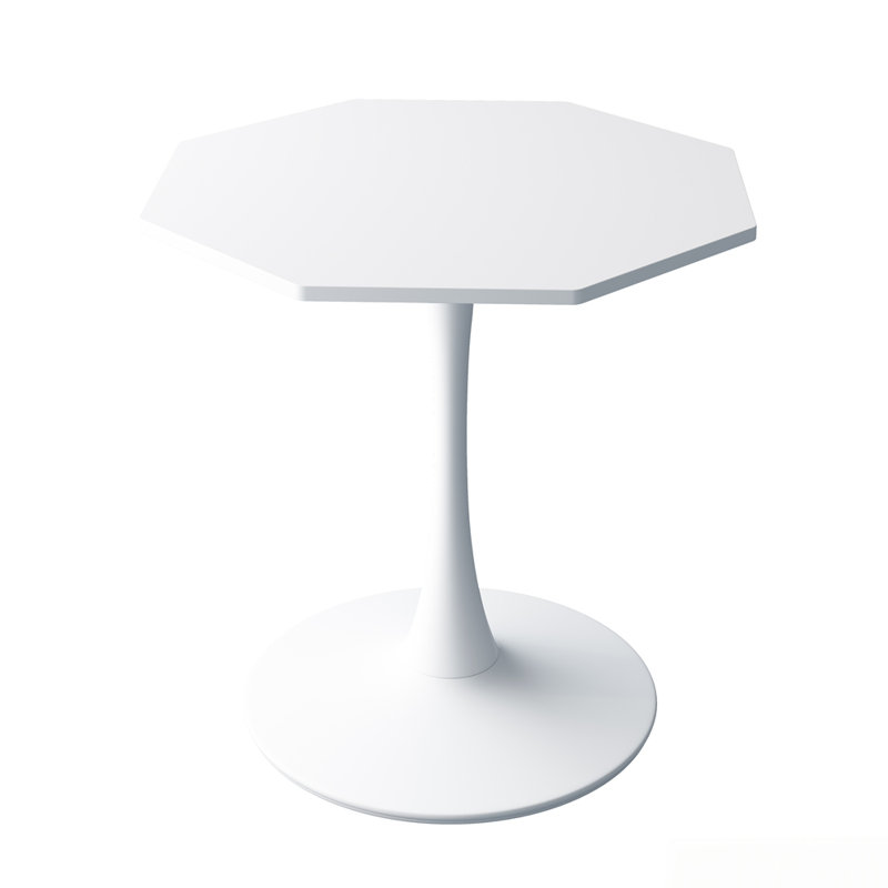 Table basse octogonale avec base en métal