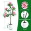 Arbre de fleur de frangipanier artificiel en soie et en plastique de haute qualité de 4 pi en soie et en plastique-645180172