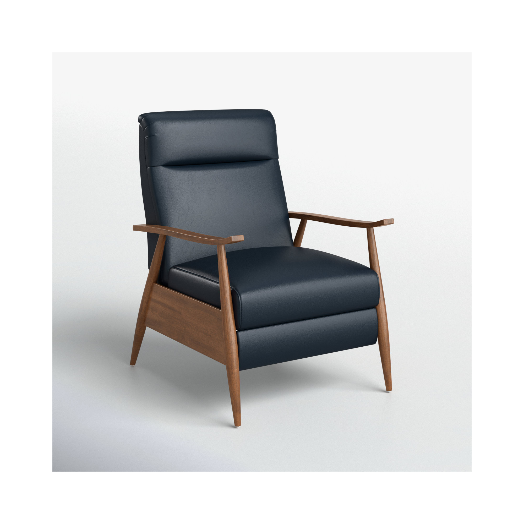 Imona 30" Wide Leather Recliner, Midnight Blue Faux Leather