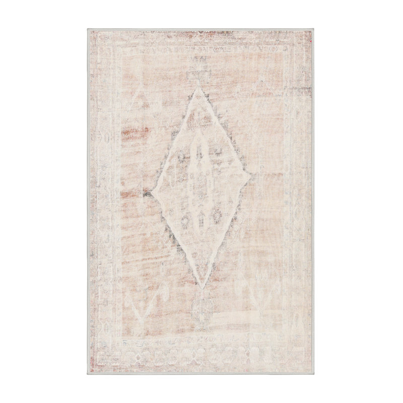 Tapis beige/gris traditionnel Fredi, Rectangle 3 pi x 5 pi