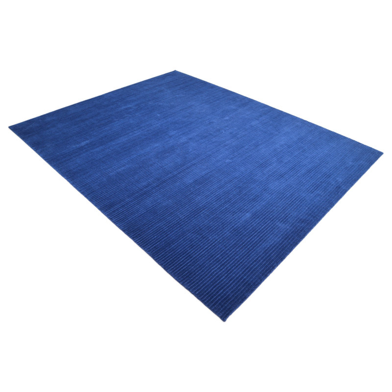 Cairo Hand Knotted Area Rug in Blue, Rectangle 3' x 5'