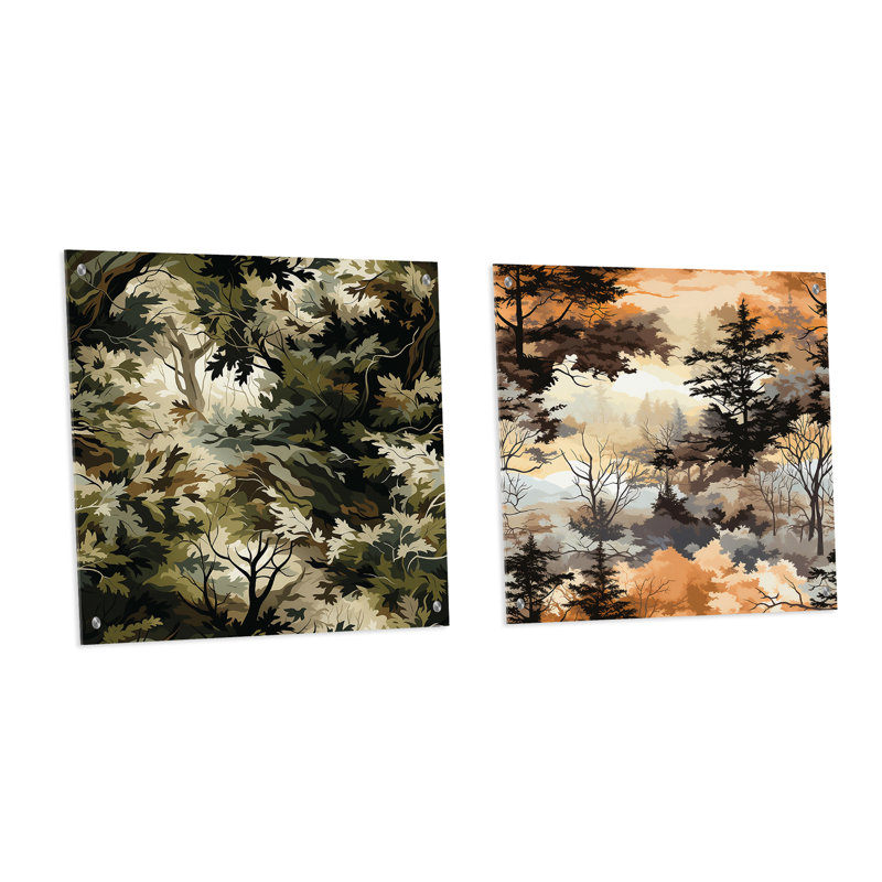Callison - ensemble de 2 art mural en verre acrylique, H 16 po x l 33 po