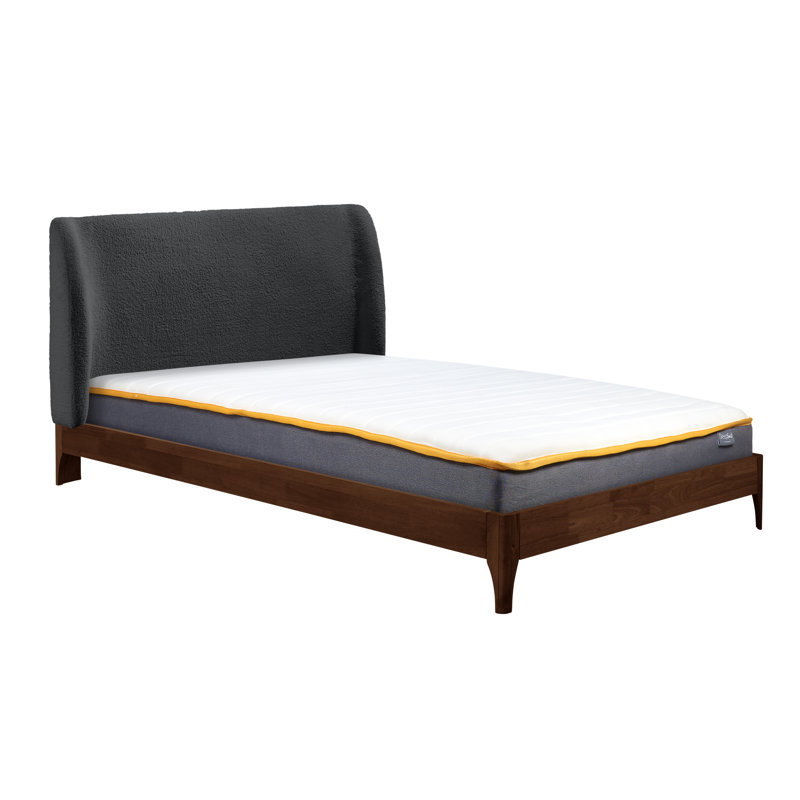 Davonn Upholstered Platform Bed, Kingsize (5'), Grey