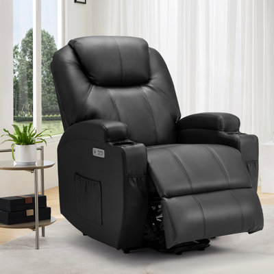 Faux Leather Lift Assist Recliner