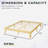 12" Solid Wood Platform Bed, Heavy Duty Metal Leg Support To 1500lbs, Natural Bamboo Material, Easy Assembly-488950745
