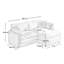 Canapé modulaire en L brun clair avec repose-pieds en velours côtelé et canapé compact 2 places pour petits espaces de vie-99642808-99642809