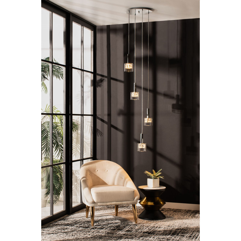 Kyleigh 4 - Light Chrome Cluster Pendant