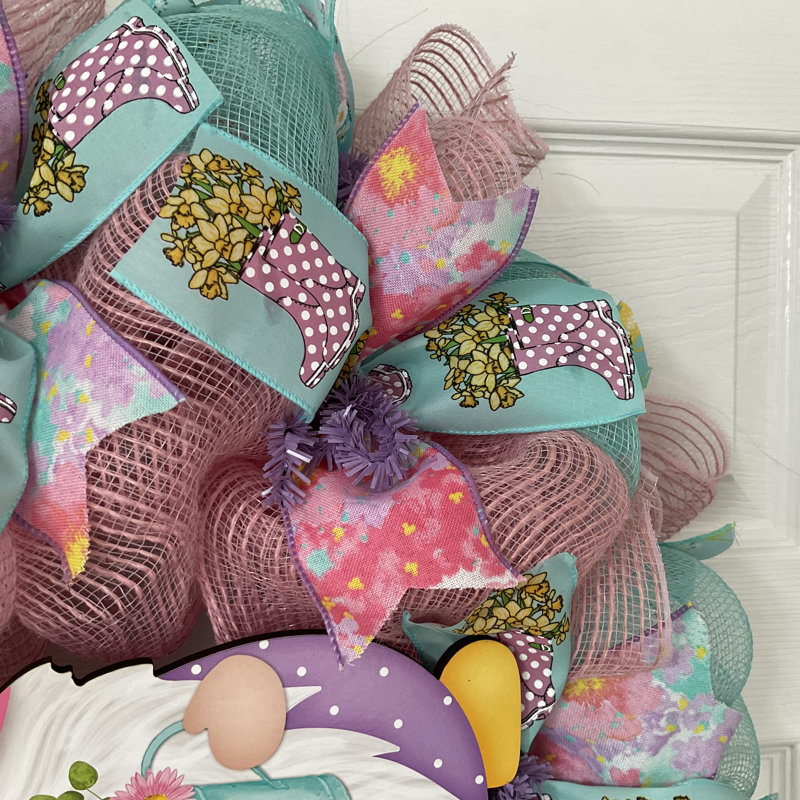 Couronne de gnome «Happy Spring»