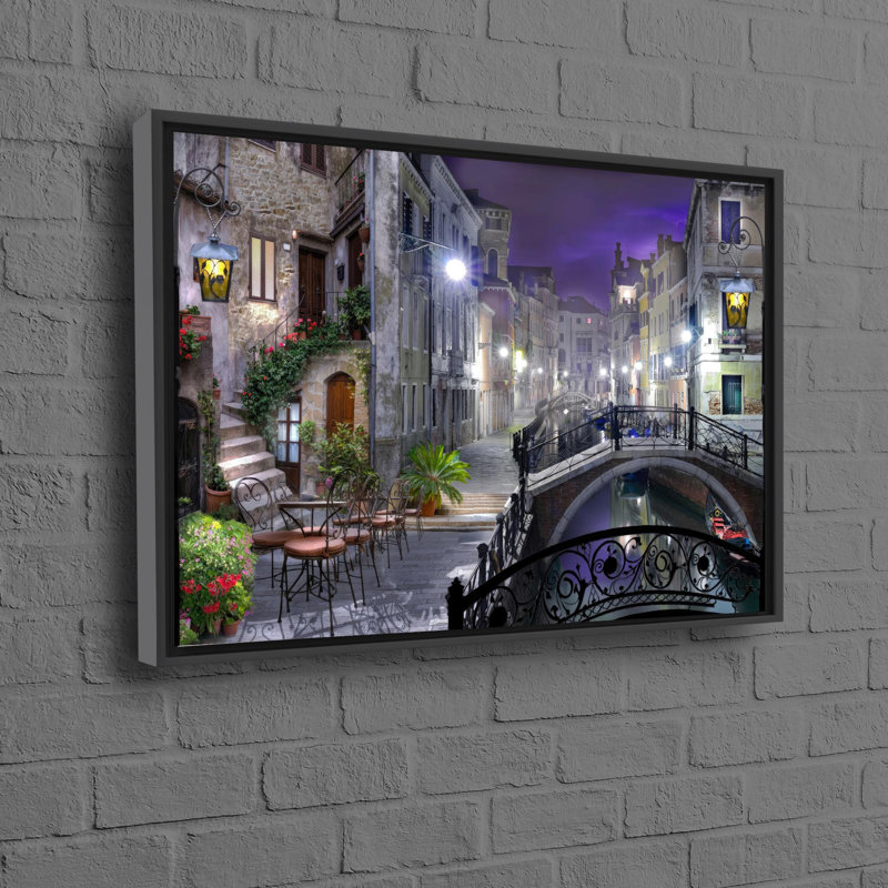 Toile personnalisée pour lui avec paysage urbain, H 41 po x l 94 po, Noir, Reproduction encadrée sans passe-partout