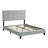 Upholstered Platform Bed with Button Tufted Linen Fabric Headboard, No Box Spring Needed, Wood-1981697516-1981697427