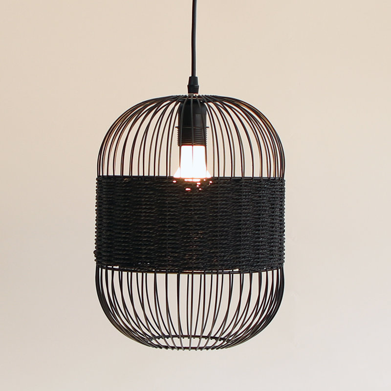 1 - Light Matte Black Chandelier Pendant