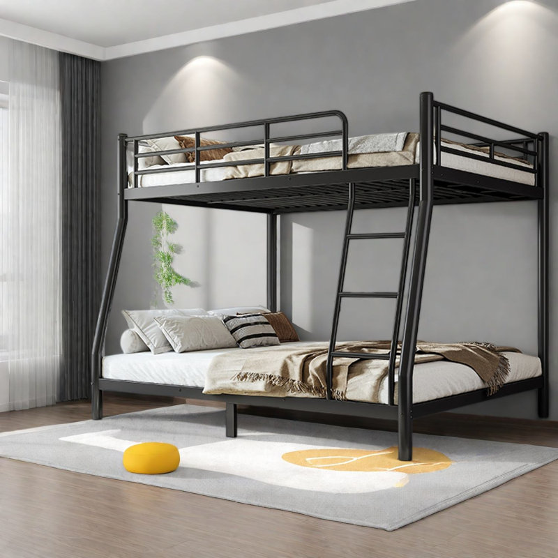 Lits gain de place, lit superposé en métal double XL/queen, style moderne