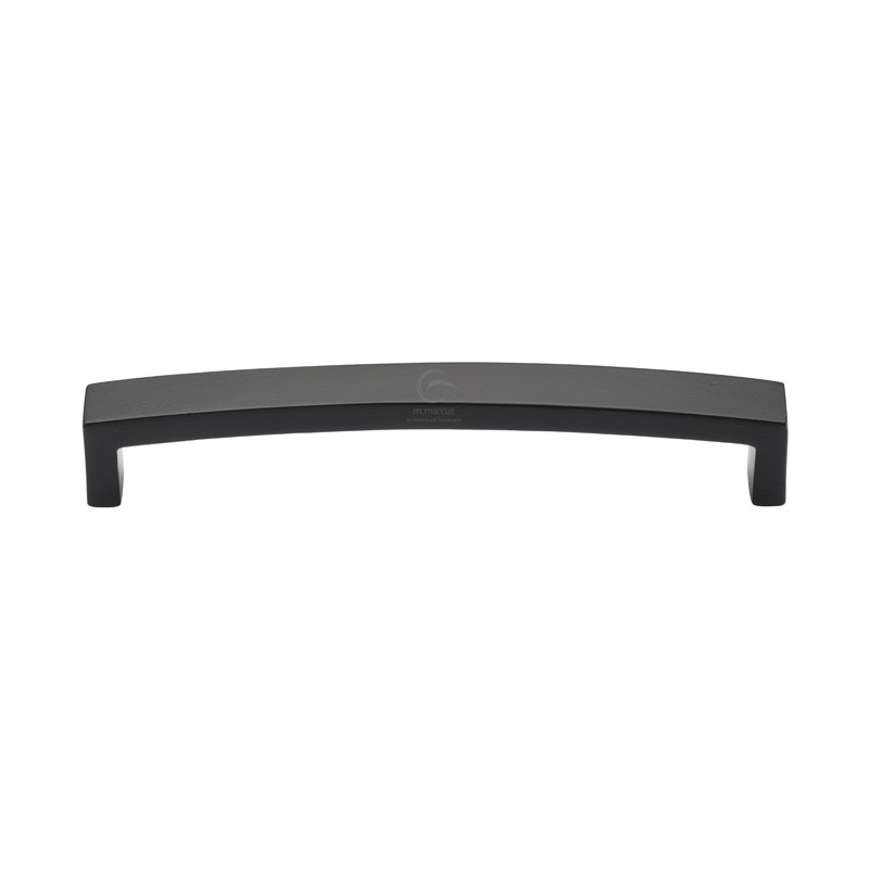 Heritage Brass Matt Black Rustic Iron Cabinet Pull Metro Design, 17.9cm H x 1.9cm W x 2.8cm D