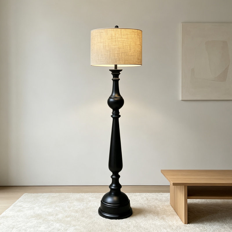 Lampe de salon américaine rétro et nostalgique, Noir
