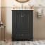 Meuble-lavabo de 24 po avec lavabo en céramique, armoire de rangement avec portes à fermeture douce, armoire de salle de bain avec tiroir et séparateurs de tiroir-125847708