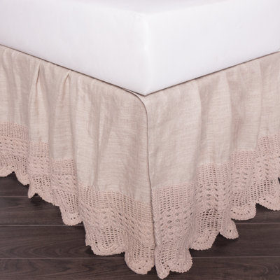 Elina Linen Ruffled Bed Skirt
