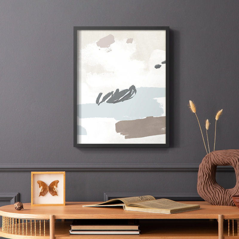 «Neutral Wash II», reproduction encadrée - bois massif, Noir, H 20 po x l 16 po