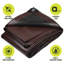Bâche en polyéthylène robuste de 8 mil, imperméable, résistante aux rayons UV-100557424-67632976