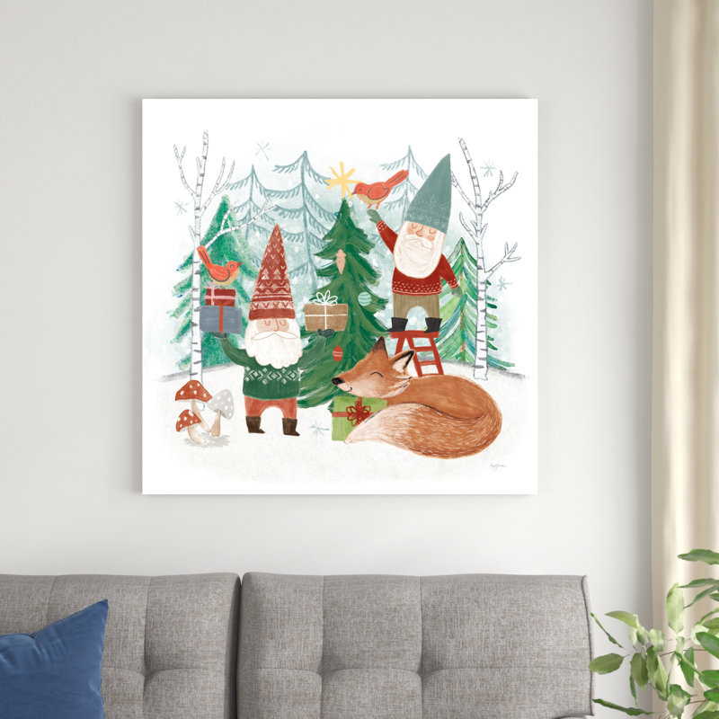 Gnomes des bois I, H 36 po x l 36 po x P 1,25 po