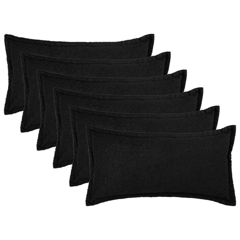 Cream Cushion Cover, Rectangle 50cm H x 70cm W, Black