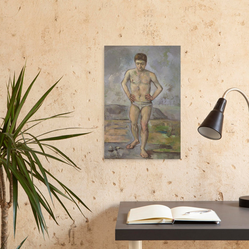 The Bather, C.1885 Abstract Contemporary Portrait Wall Art Print by Paul Cezanne - Wrapped Canvas Print