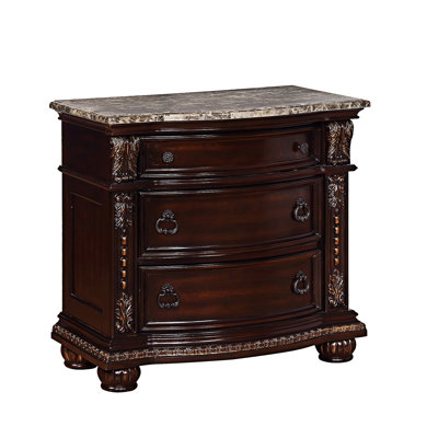 Table de chevet avec tiroirs