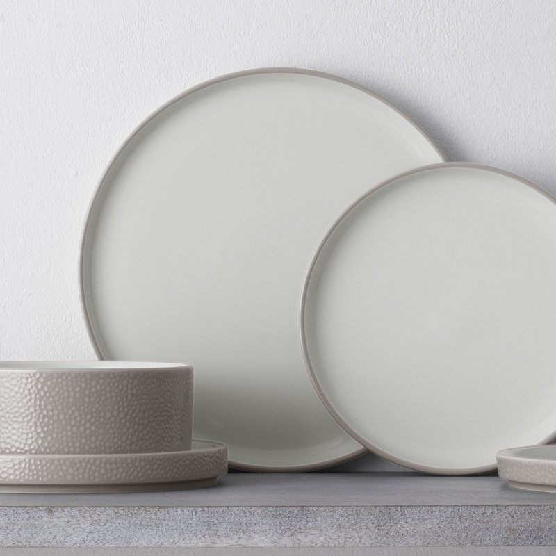Noritake Colortex Stone Stax Dinner Plates, 9-3/4", Taupe
