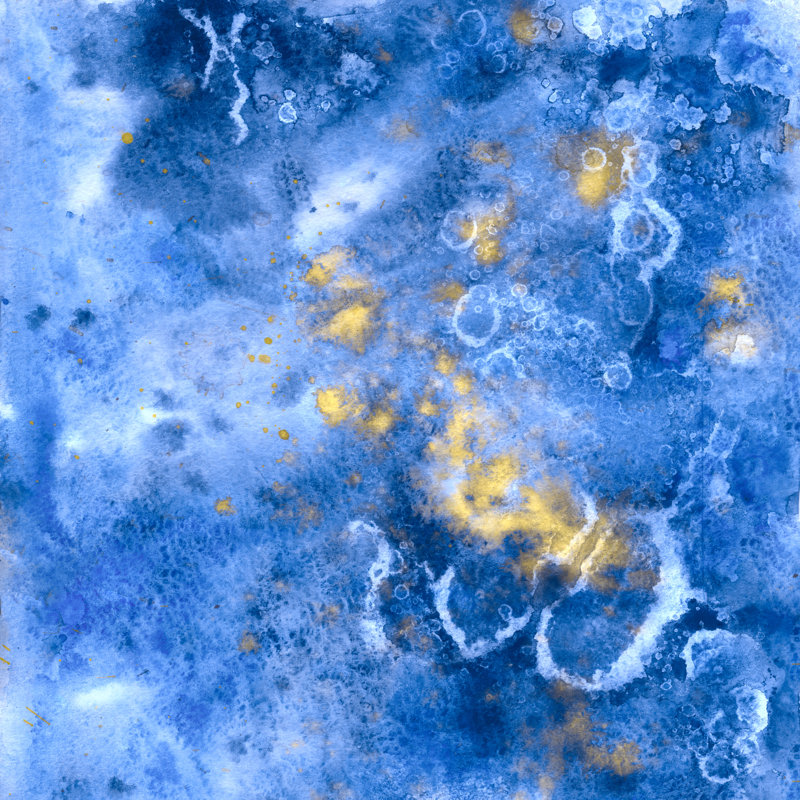 Fond abstrait aquarelle Fidenzia par Jetfoto, H 36 po x l 36 po