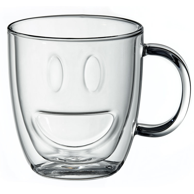 Grande tasse à café smiley double Tekla
