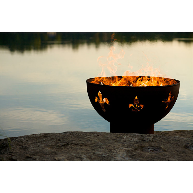 Fleur De Lis Fire Pit, All Weather Electronic Ignition AWEIS, Liquid Propane