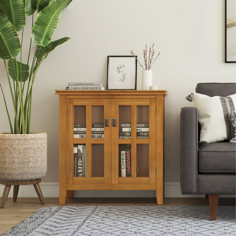 Armoire de rangement basse en bois Artisan, Marron clair