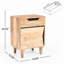 Table de chevet en bois naturel