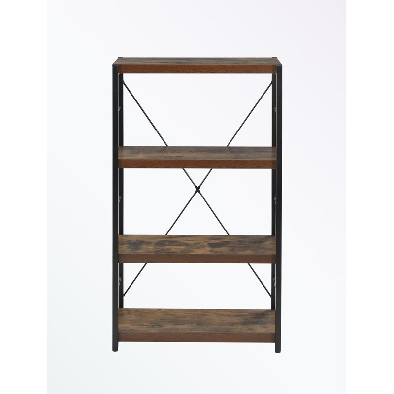 metal frame bookcase with 4-tier Open shelves