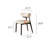 Two sets of solid wood dining chairs with backrest