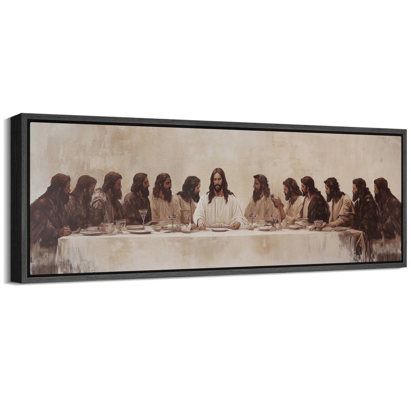The Last Supper, H 20 po x l 60 po, Noir