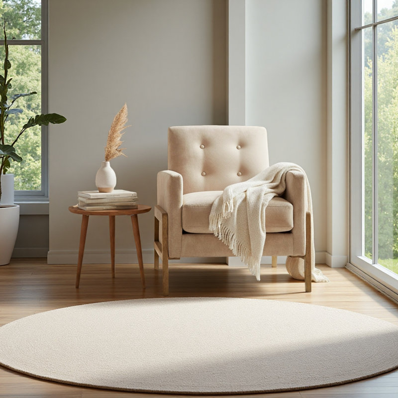 Fauteuil d'appoint capitonné, Sable