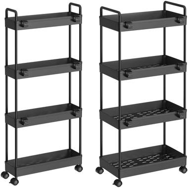 3 Tier Metal Utility Cart Black - Brightroom™