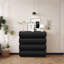Commode de chambre à coucher à 8 tiroirs, structure noire pour une utilisation quotidienne, style moderne minimaliste avec construction