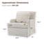 Ensemble canapé de 85 po avec 2 fauteuils, housse amovible en lin lavable naturel, mobilier de salon