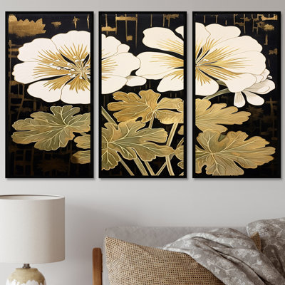 Ballew - Geraniums Wall Art Decor Set