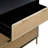 3-Drawer Rattan Dresser with Metal Legs, Black/Gold-495906041