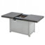 Table de foyer extensible rectangulaire en alliage d'aluminium, 50 000 BTU, parfaite pour les rassemblements en plein air et les soirées douillettes