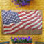 « american flag », impression sur plaque
