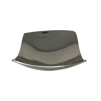 Bol de service à coude en aluminium coulé Gloriann, argent poli, sans danger pour les aliments secs, en forme de U