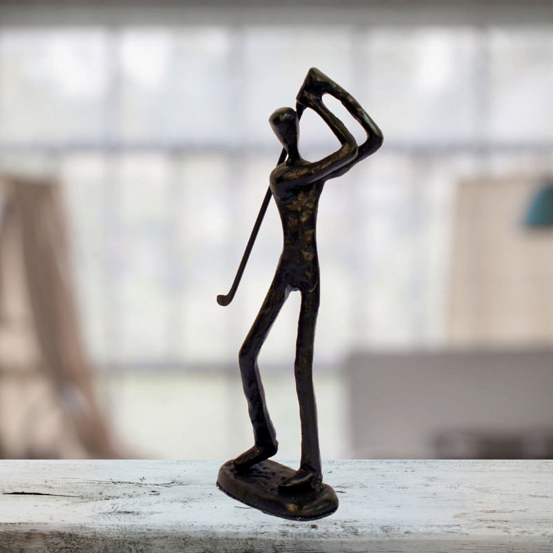 GOLFER Iron Figurine 19cm, Mocha