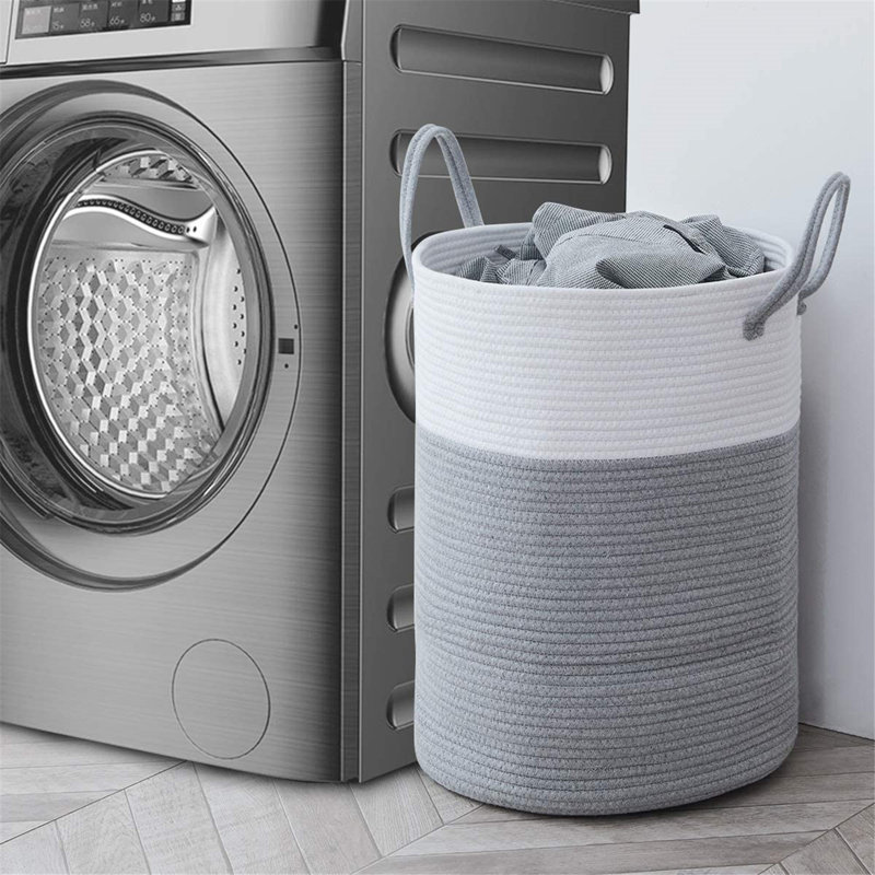 Laundry Hamper with Handles, Medium ( 20" H x 15" W x 15" D ), Gray